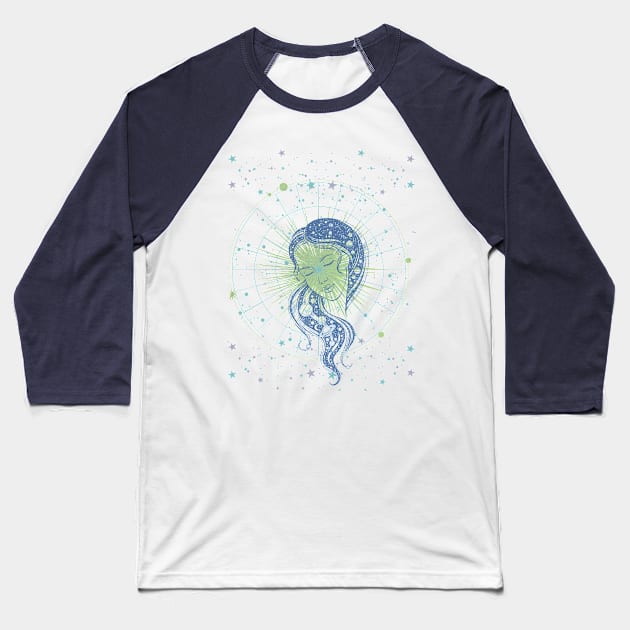 Woman of the Universe Baseball T-Shirt by Dizzy Lizzy Dreamin